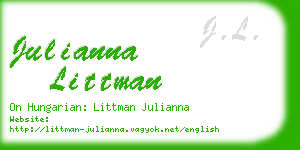 julianna littman business card